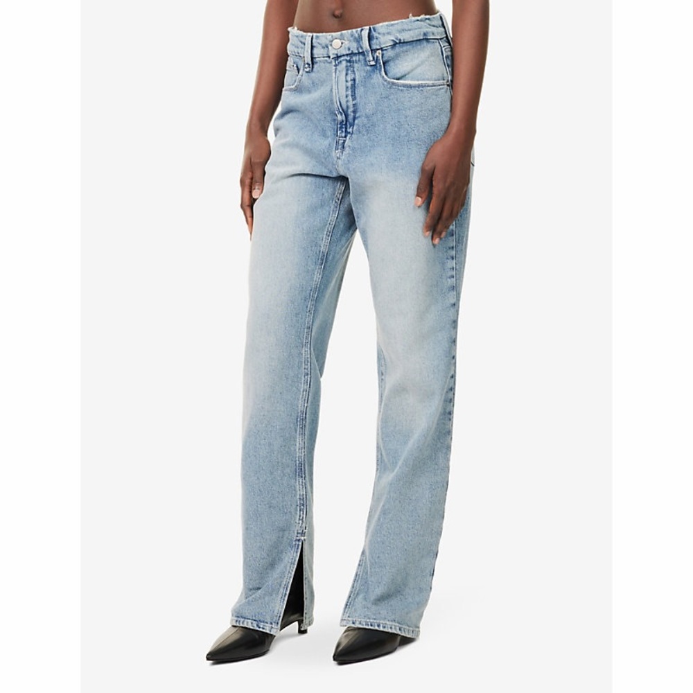 Good American Light Blue Straight Leg Jeans